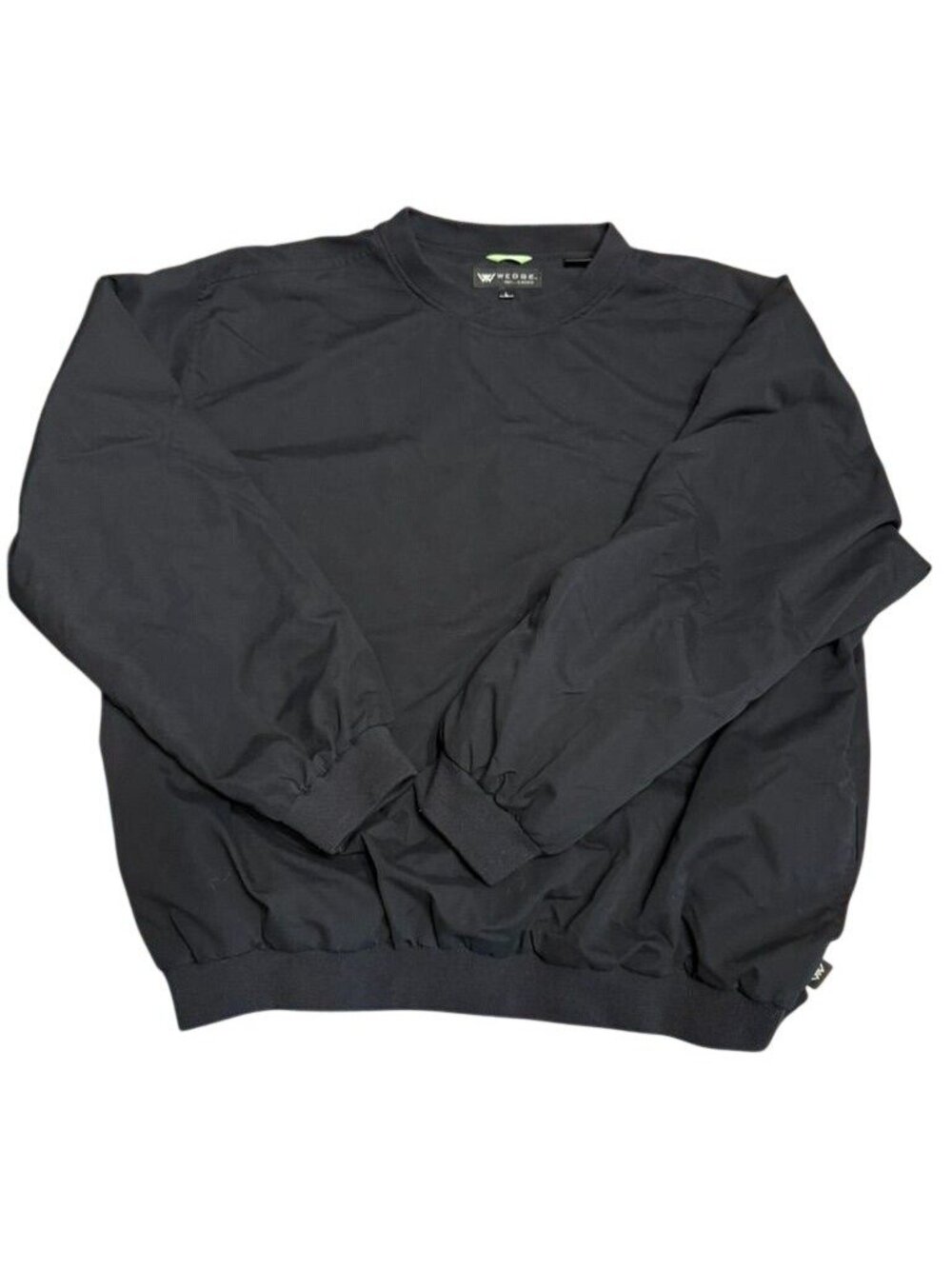 Wedge Golf Pullover WInd Jacket Black V-Neck Size Large